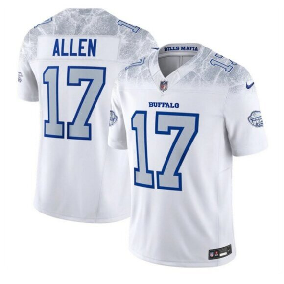 Mens Youths Josh Allen White Jersey Vapor Stitched - Picture 1 of 1